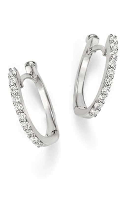 Roberto Coin Baby Hoops White Gold and Diamonds Earrings (000466AWERX0)