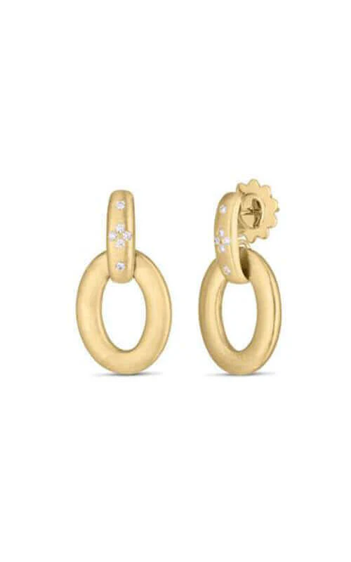 Roberto Coin Duchessa 18k Yellow Gold and Diamonds Earrings 7773249AYERX
