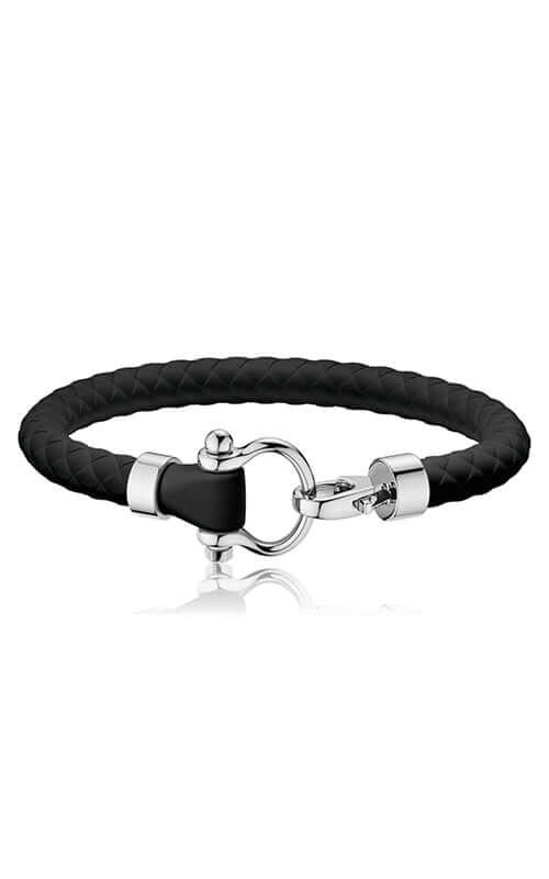 Omega Bracelet Sailing Bracelet Steel and Black Rubber B34STA050970