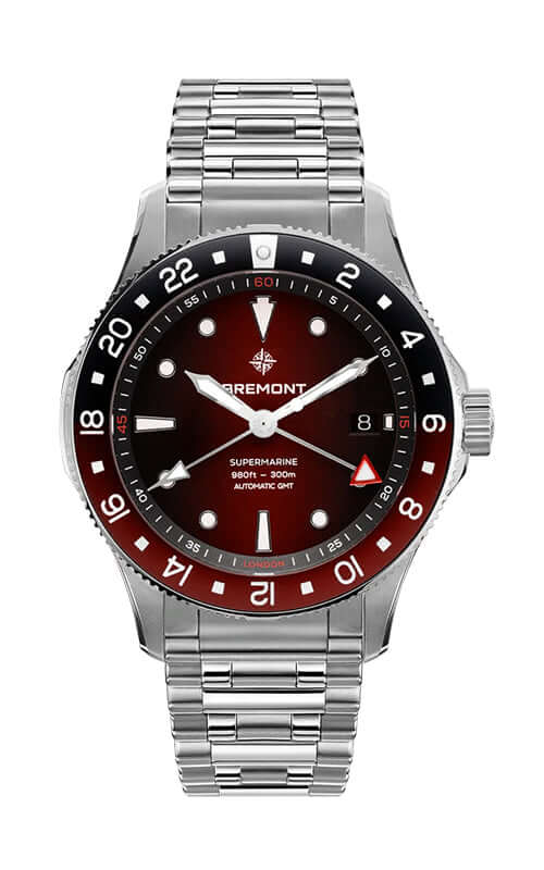 Bremont Supermarine 300M GMT, 'Ember' Red SM40-GMT-SS-RDBK-R-B