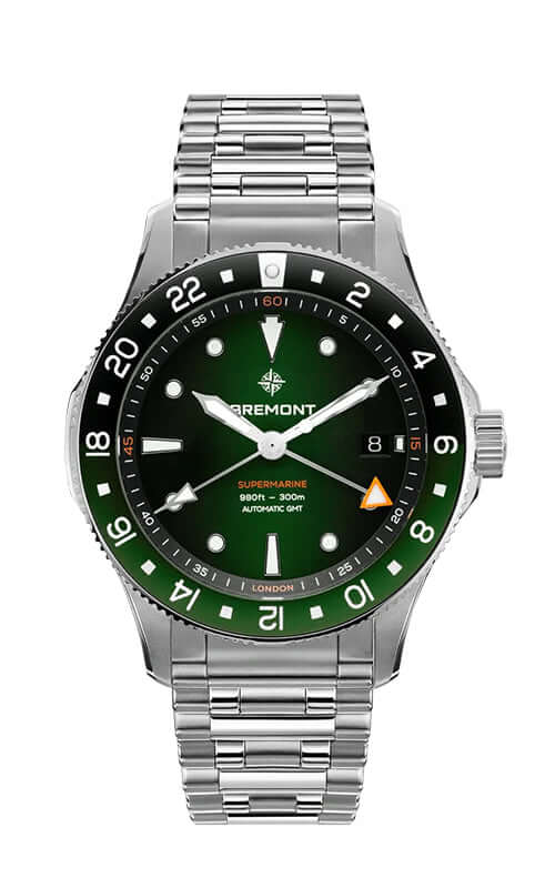 Bremont Supermarine 300M GMT, 'Tundra' Green SM40-GMT-SS-GNBK-B