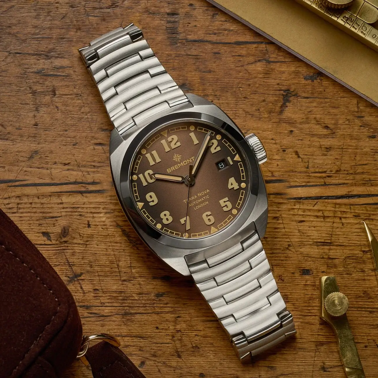 Bremont Terra Nova 40.5 Date 'Caramel'  TN40-DT-SS-BR-B - Image 3