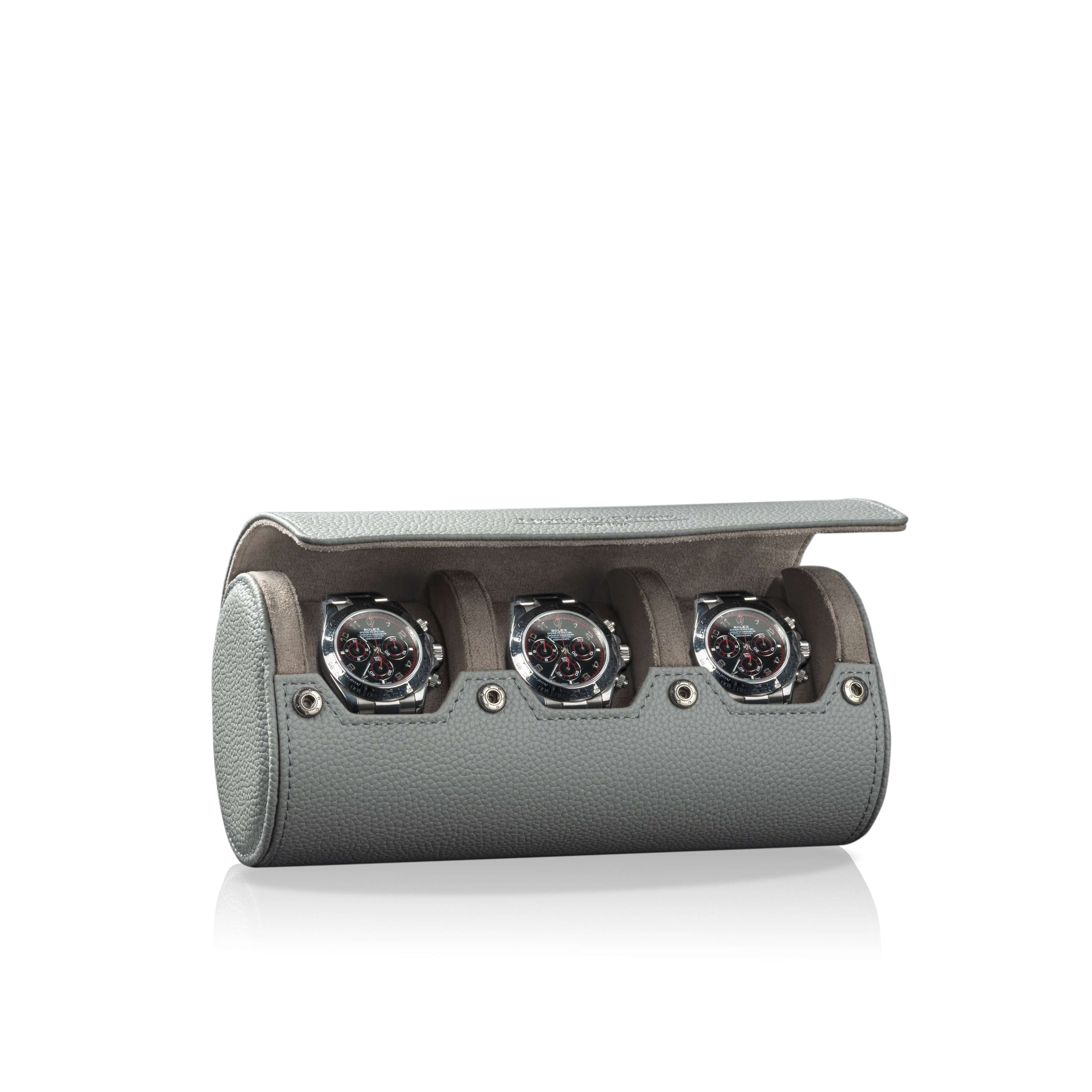 Charles Triple Watch Roll Gray & Gray - Image 3