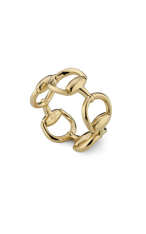 GUCCI 18K Horsebit Yellow Gold Ring YBC831316001 - Image 2