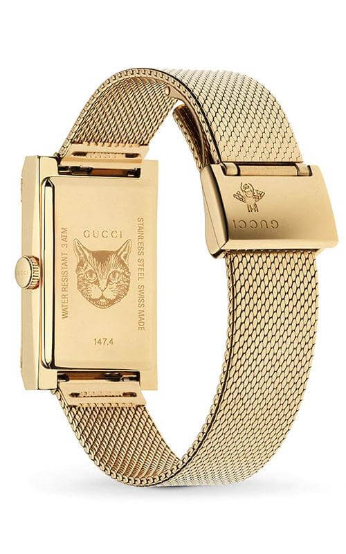 GUCCI G-Frame PVD Gold Rectangular Watch YA147410 - Image 2