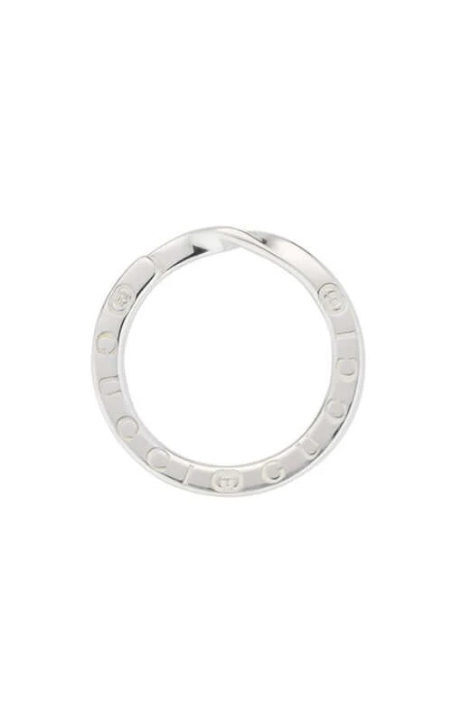 GUCCI Interlocking G Silver Keyring YBF82047100100U