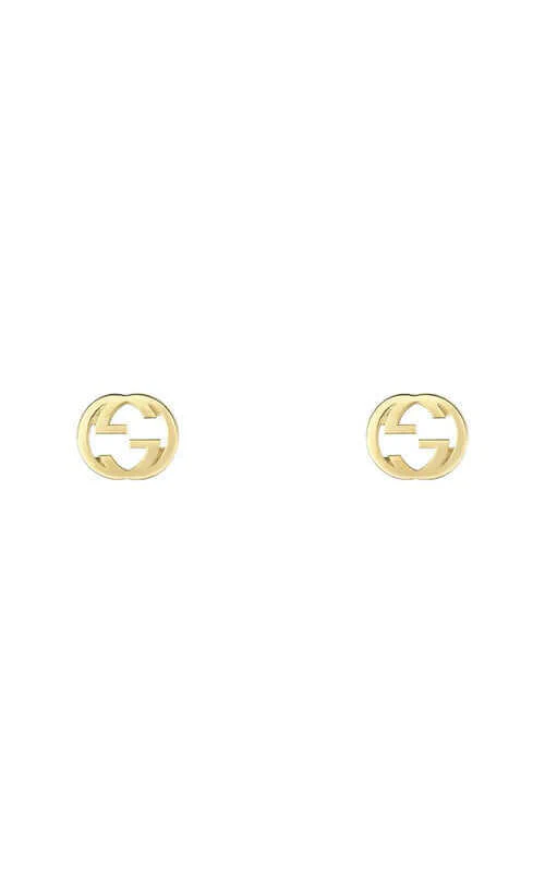 GUCCI Interlocking G Stud Earrings in YG YBD74854300200U