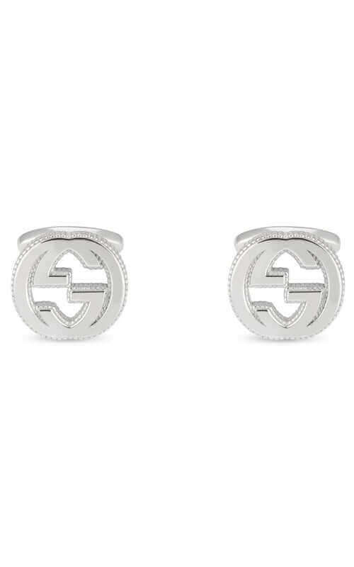 Gucci Large Interlocking-G Silver Cufflinks (YBE49901000100U)