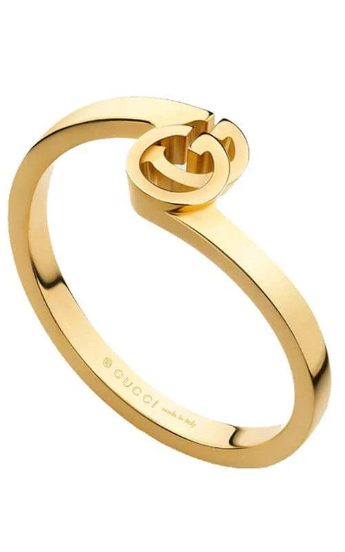 GUCCI GG Running 18k Yellow Gold Stacking Ring YBC457122002014