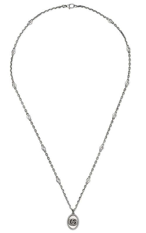 GUCCI SILVER GG MARMONT NECKLACE YBB63254000100U