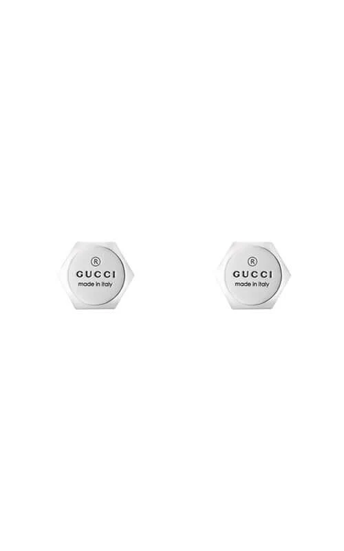 Gucci Trademark Stud Sterling Silver Earrings YBD77917100100U