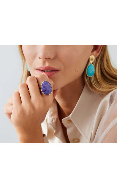 Marco Bicego Lunaria Cocktail Ring in Charoite AB564-CIA01-Y - Image 2