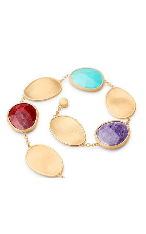 Marco Bicego Lunaria Colour Thulite, Turquoise and Charoite Bracelet BB2099-MIX2-Y - Image 2