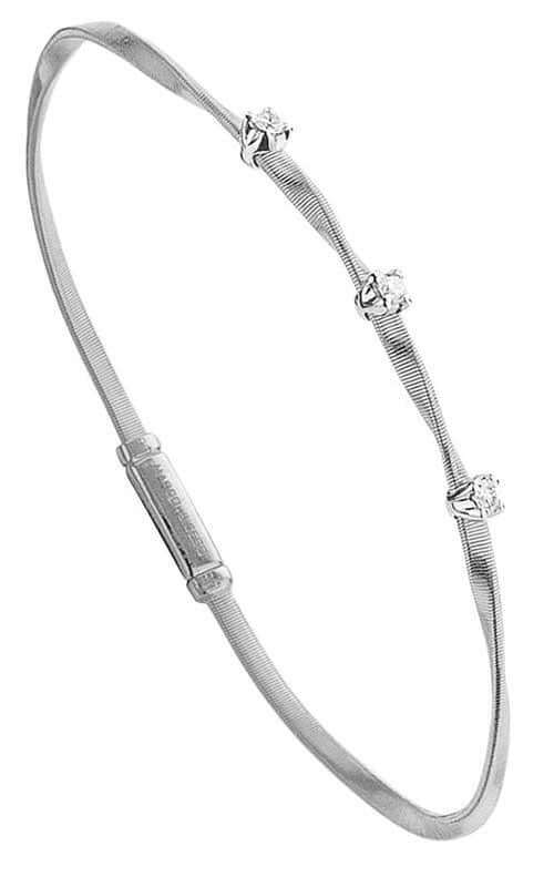 Marco Bicego Marrakech Bangle White Gold and Diamonds (BG337-B-W)