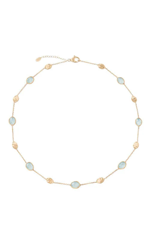 Marco Bicego Siviglia Necklace Yellow Gold and Aquamarine CB1874-E-AQ01-Y