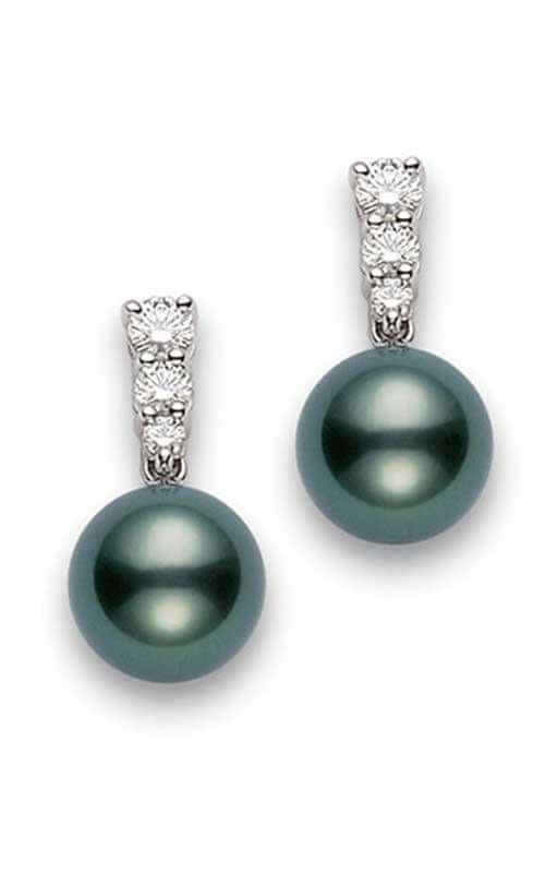 Mikimoto Morning Dew Black South Sea Cultured Pearl Earrings (PEA643BDW)