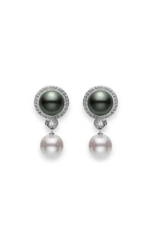 Mikimoto Petit Soleil Akoya and Black South Sea Cultured Pearl Earrings MEA10400ZDXW