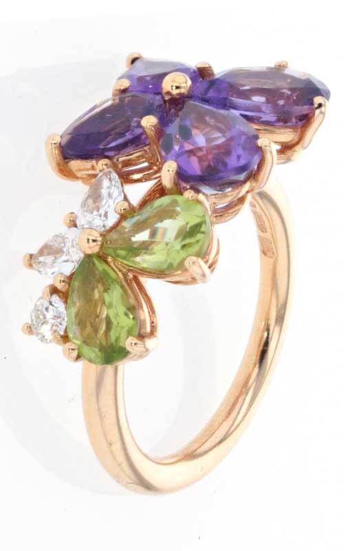 Mimi Butterfly Amethyst, Peridot & Diamonds Ring (A465R8APB) - Image 2