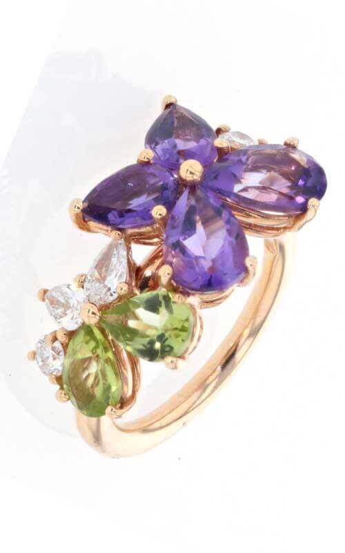 Mimi Butterfly Amethyst, Peridot & Diamonds Ring (A465R8APB) - Image 4