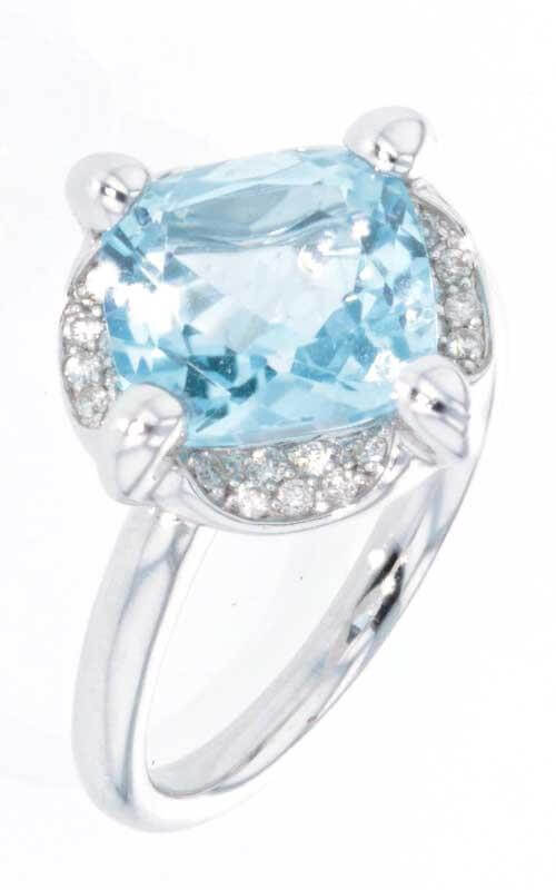 Mimi Cocktail White Gold, Blue Topaz and Diamonds Ring (A562B025B) - Image 2