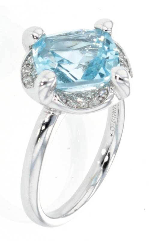 Mimi Cocktail White Gold, Blue Topaz and Diamonds Ring (A562B025B) - Image 3