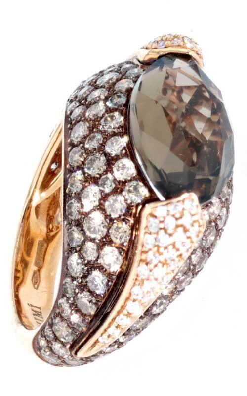 Mimi Jasmine Rose Gold, Smoky Quartz and Diamonds Ring (A235CF8MB) - Image 2