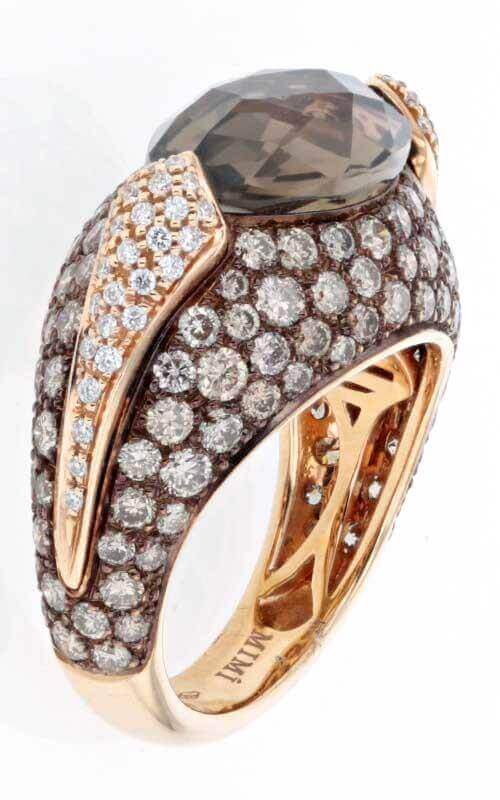 Mimi Jasmine Rose Gold, Smoky Quartz and Diamonds Ring (A235CF8MB) - Image 4