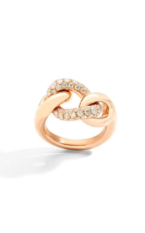 Pomellato Tango 18k Rose Gold Ring with Diamonds PAC1011O7000DB000 - Image 2