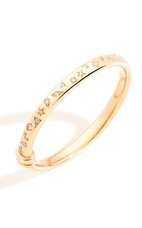 Pomellato Iconica Bangle 18k Rose Gold with Diamonds PBC1000O7000DB000