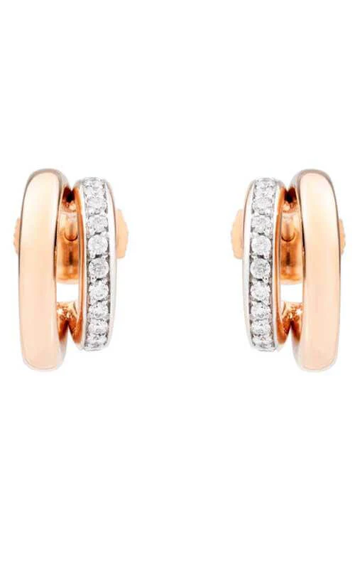 Pomellato Iconica Gold and Diamonds Earrings (POB8111O7000DB000)