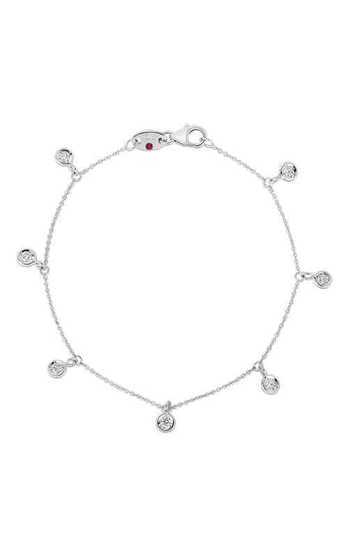 Roberto Coin 7 Diamond Drop Station 18k White Gold Bracelet 530011AWLBX0