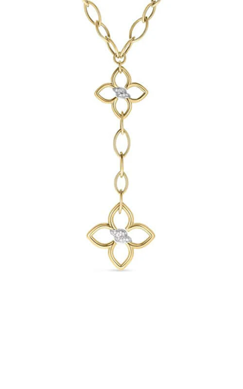 Roberto Coin Cialoma Diamond Flower Necklace 7773638AJ16X