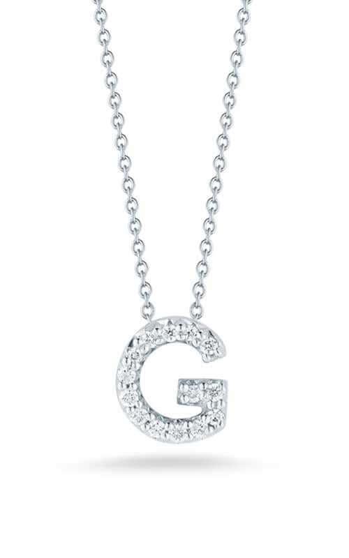 Roberto Coin Love Letter G Pendant White Gold and Diamonds (001634AWCHXG)