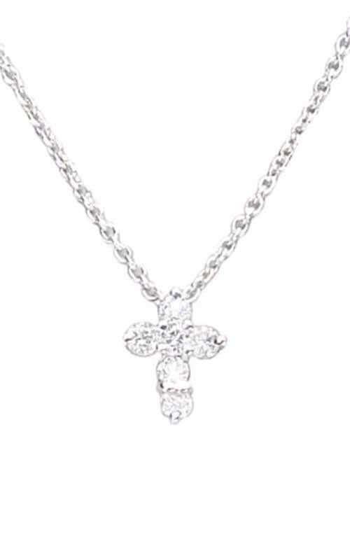 Roberto Coin Pendant Baby Cross White Gold and Diamonds (001883AWCHX0)