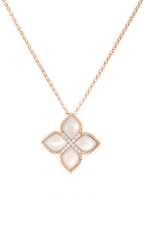 Roberto Coin Venetian Princess Rose Gold and Diamonds Necklace 8882433AX18MX