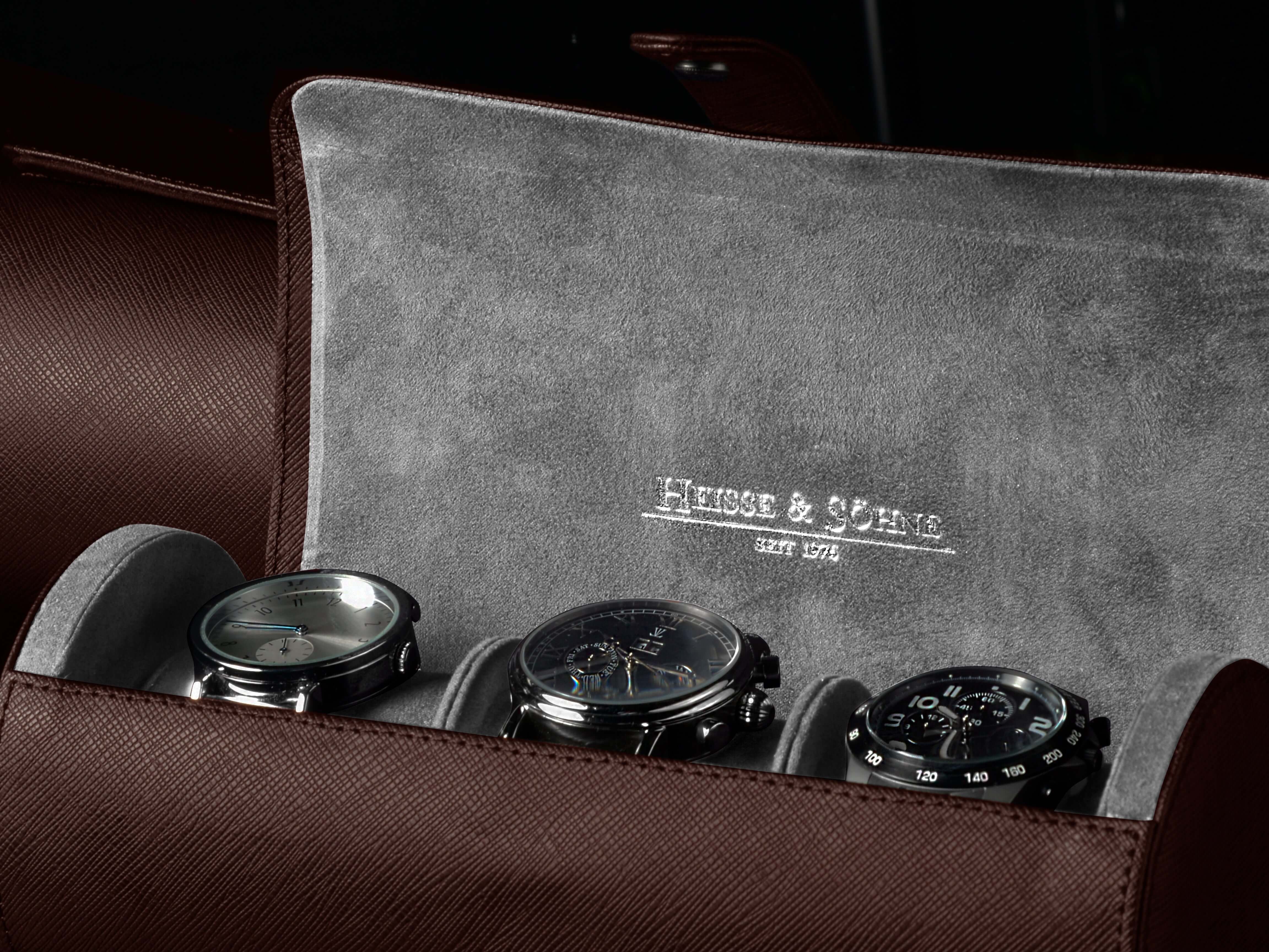 Rondo 3 Watch Roll Brown - Image 8